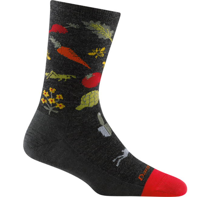 Women's Farmer's Market Crew Lightweight Lifestyle Socks, Charcoal