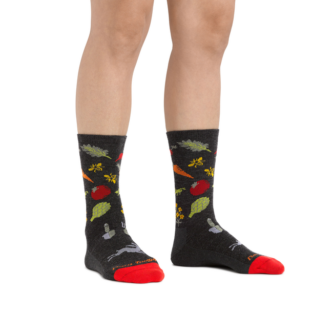 Women's Farmer's Market Crew Lightweight Lifestyle Socks, Charcoal