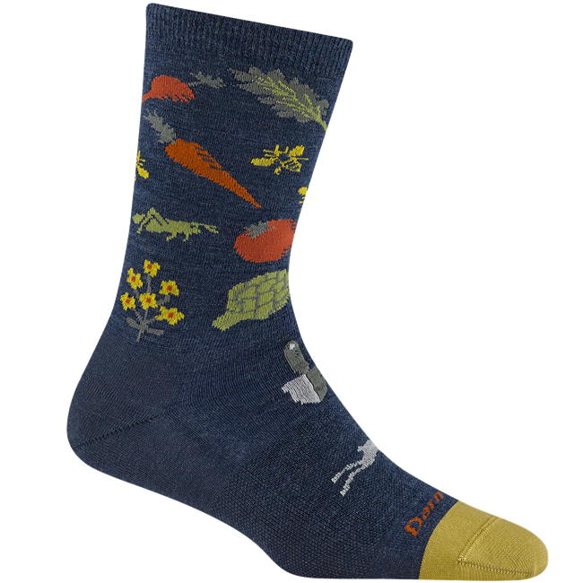 Women's Farmer's Market Crew Lightweight Lifestyle Socks, Indigo