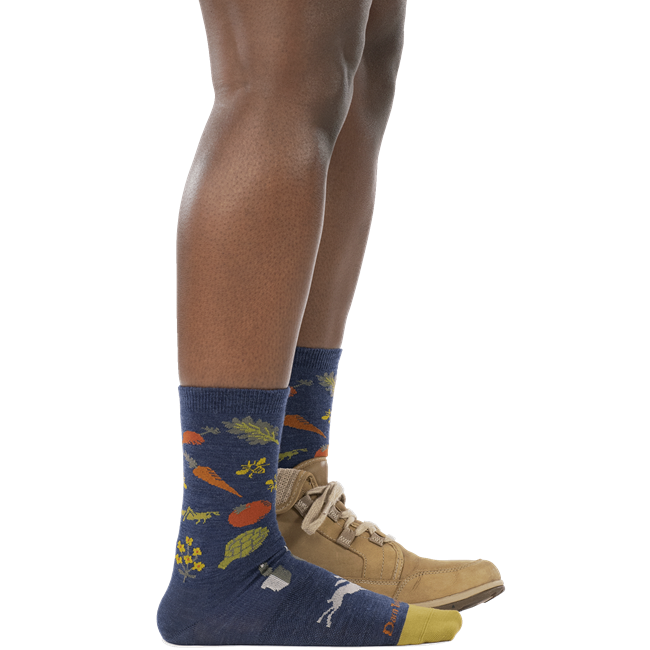 Women's Farmer's Market Crew Lightweight Lifestyle Socks, Indigo