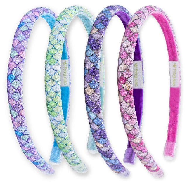 Glitter Mermaid Scale Headband, Assorted Colors