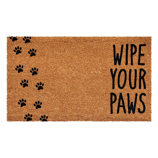 Vertical Wipe Your Paws 17" x 29" Coir Non-Slip Doormat
