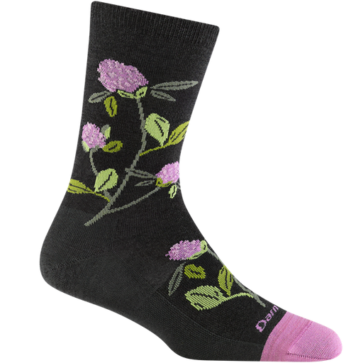 Women's Blossom Crew Lightweight Lifestyle Socks, Charcoal