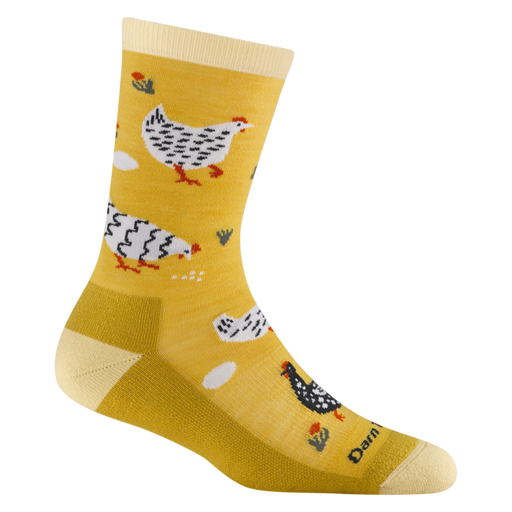 Women's Mother Clucker Crew Lightweight Lifestyle Socks, Sunny