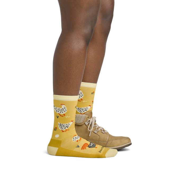 Women's Mother Clucker Crew Lightweight Lifestyle Socks, Sunny
