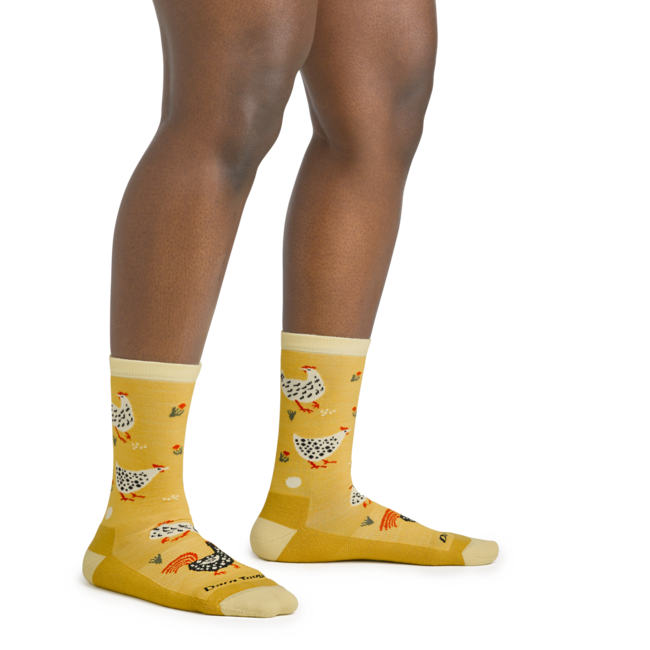 Women's Mother Clucker Crew Lightweight Lifestyle Socks, Sunny