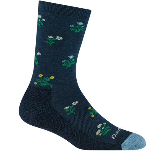 Women's Wildflower Crew Lightweight Lifestyle Socks, Midnight