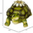 Turtle with Daisies Garden Statue