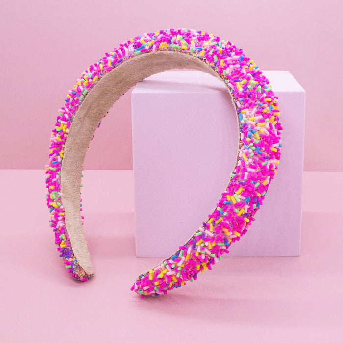 Chunky Puffy Sprinkles Headband, Light Blue