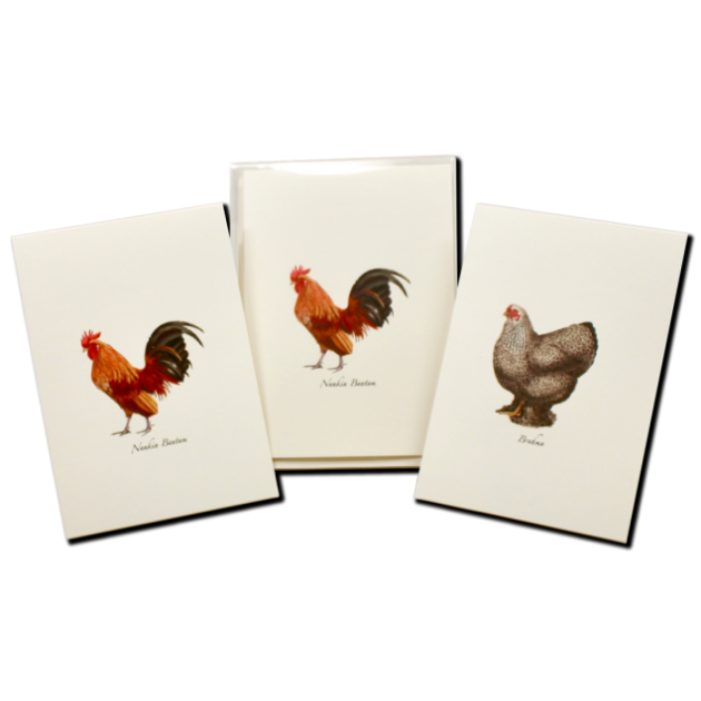 8-Piece Notecard Set: Chicken Assortment