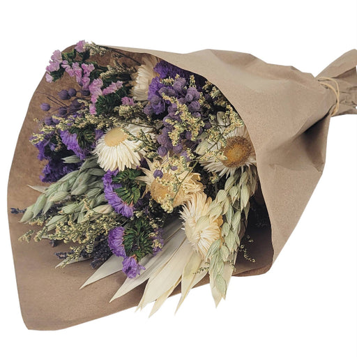 Purple Strawflower Friendship 18" Dried Floral Bouquet