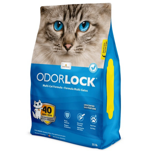 ODORLOCK Multi-Cat Unscented Cat Litter, 25LB