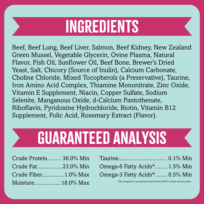 RawTernative Air-Dried Cat Food, Beef & Salmon Recipe 5 oz