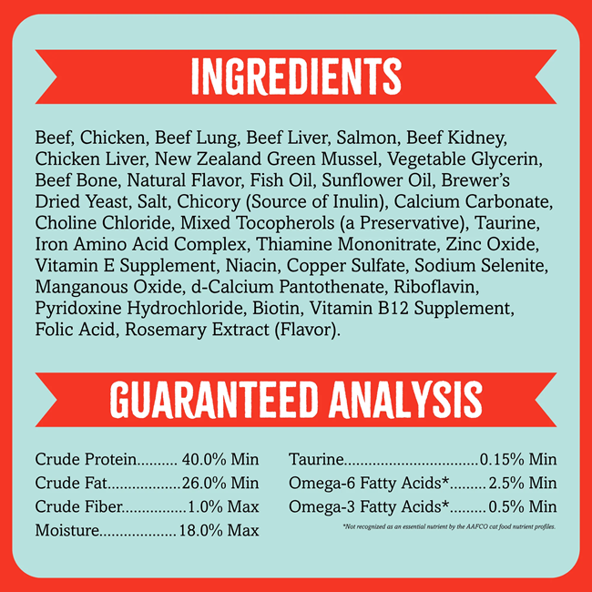 RawTernative Air-Dried Cat Food, Beef & Chicken Recipe 5 oz
