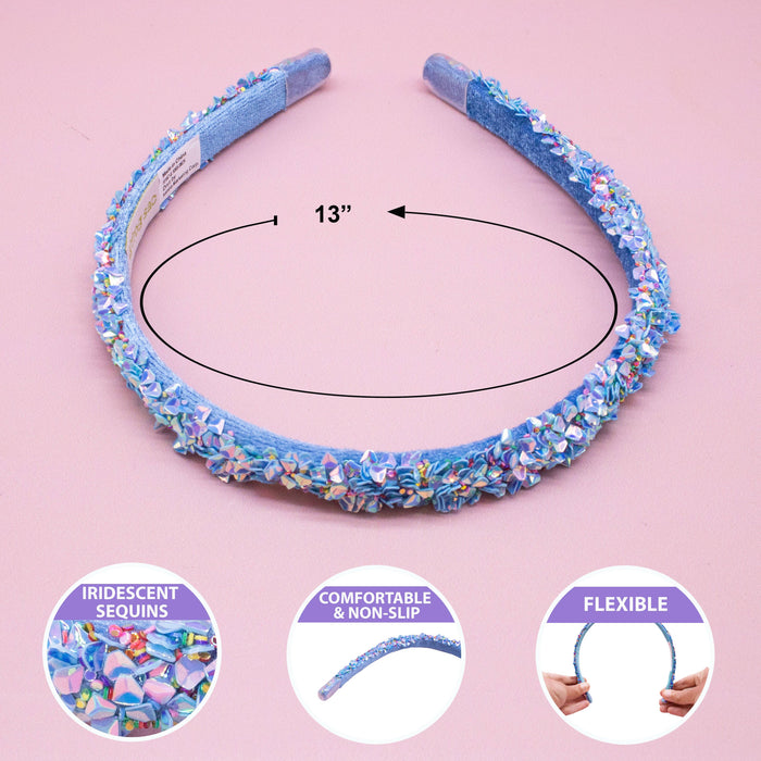 Thin Sequin Headband, Assorted Colors