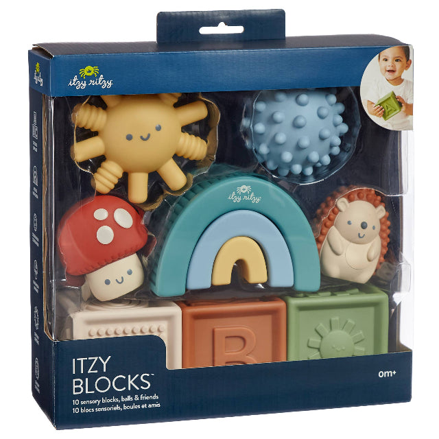 Itzy Blocks Forest Friends 10-Piece Sensory Building Blocks