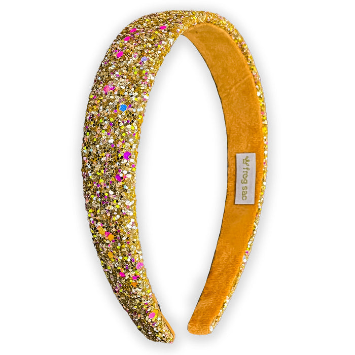 Tapered Chunky Glitter Headband, Assorted Colors