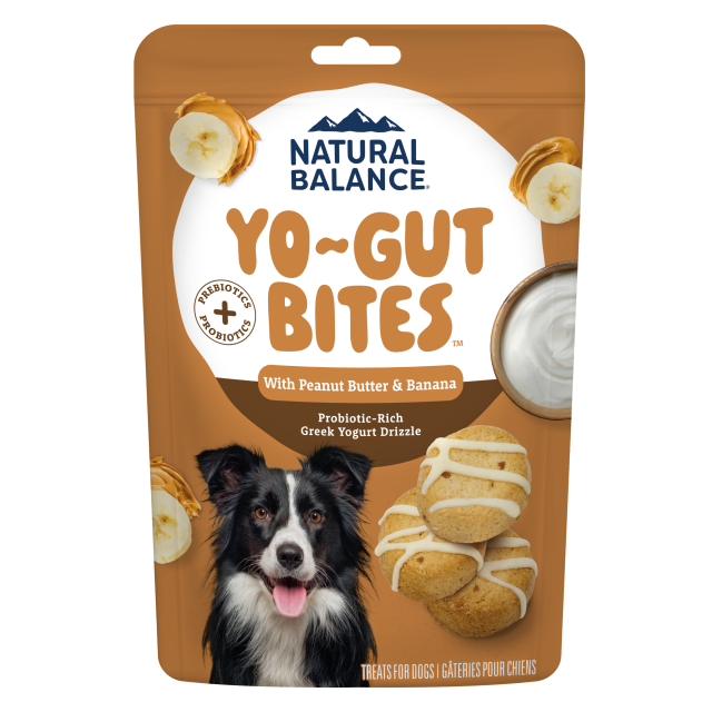 Natural Balance Yo-Gut Bites with Peanut Butter & Banana 4.5 oz Dog Treats