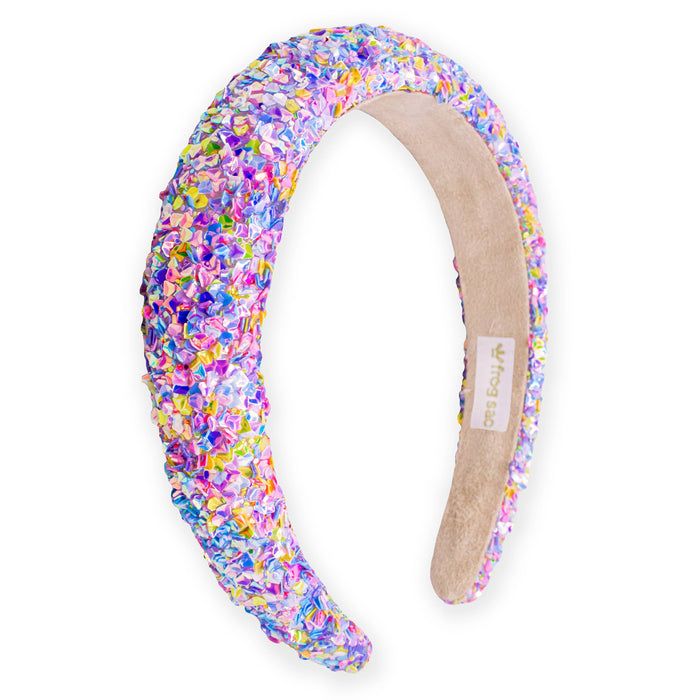 Chunky Padded Sparkly Headband, Assorted Colors