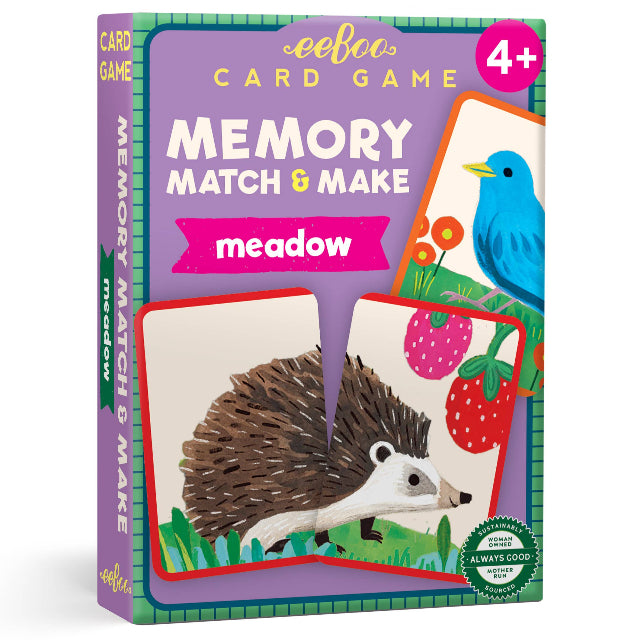 eeBoo Meadow Memory Match & Make Card Game