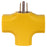 PowerZone Outlet Tap, 125 V, 3-Outlet, Yellow