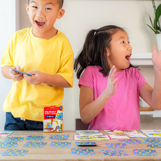 eeBoo Vehicles Memory Match & Make Card Game