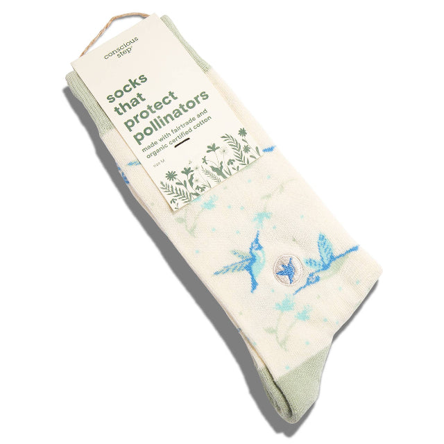Socks that Protect Pollinators (Beige Hummingbirds)