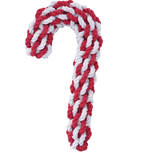 Territory Candy Cane Braided Rope Dog Toy
