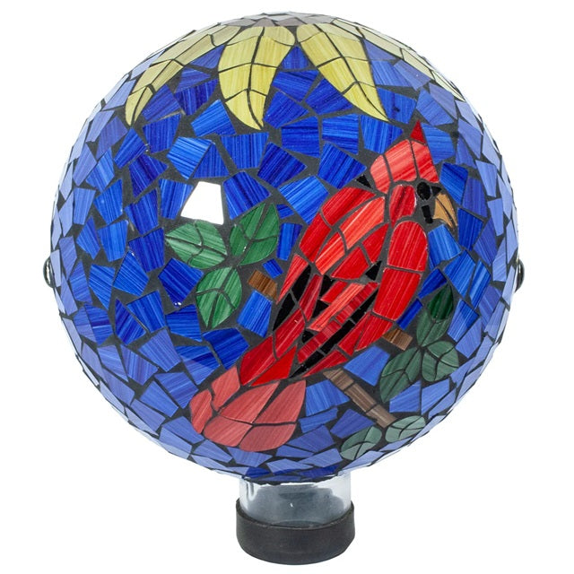 Echo Valley 10 in. Mosaic Cardinal Gazing Globe