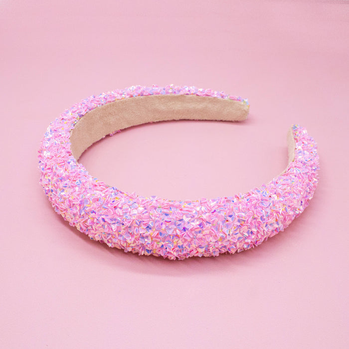 Chunky Padded Sparkly Headband, Assorted Colors