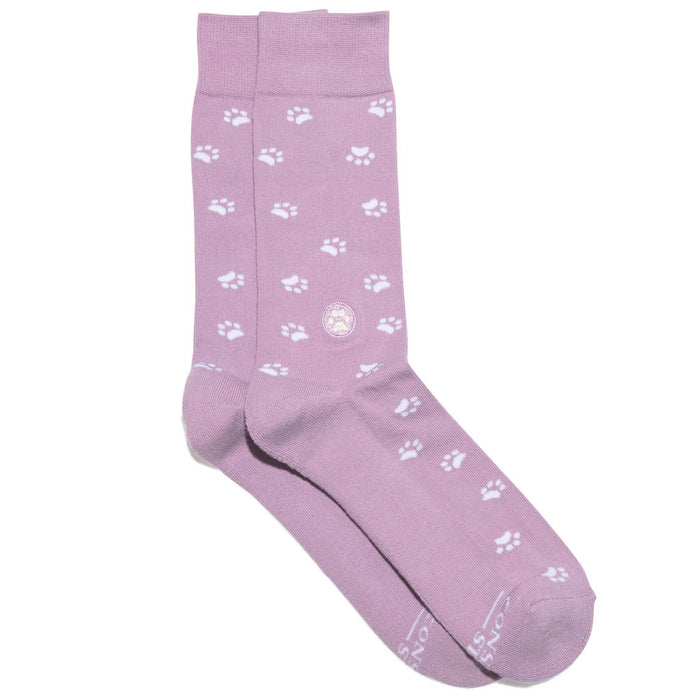 Socks that Save Dogs (Purple Paw Prints)