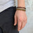 Aadi Wood, Leather, Jute, Metal Pre-Layered Men's Bracelet B8044
