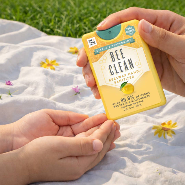 Bee Clean Citrus and Peppermint Organic Beeswax Hand Sanitizer Pocket Spray