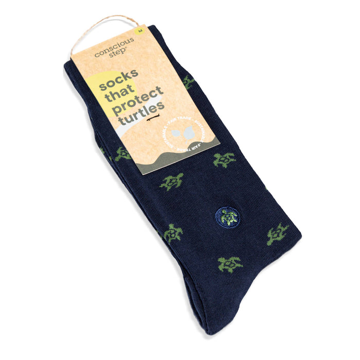 Socks that Protect Turtles (Navy Turtles)