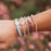 K'lani "Bloom" Maroon & Pink with Pressed Flowers Hair Tie Bracelets