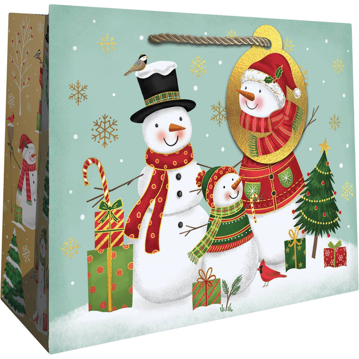 Snowman Family Medium Gift Bag