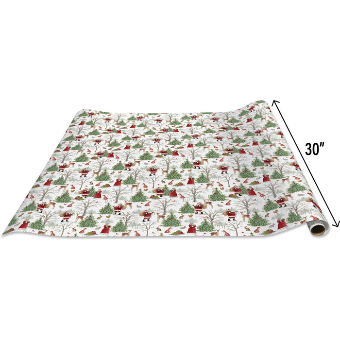Woodland Wonder Jumbo Holiday Gift Wrap Roll 10' x 30"