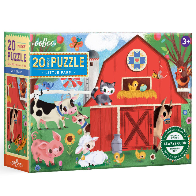eeBoo Little Farm 20 Piece Puzzle