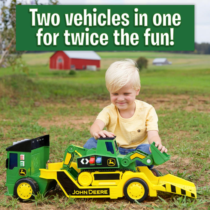 John Deere Extra Large Mega Mover 2 in 1 Motorized Truck and Backhoe