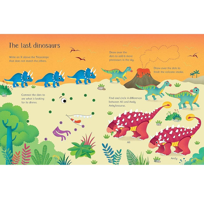 Wipe-Clean Dinosaur Activities Book, Usborne