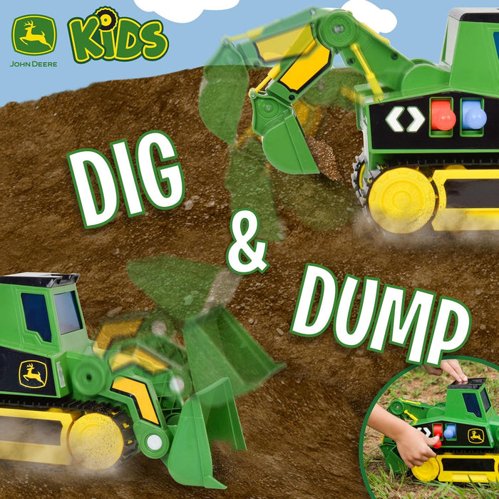 John Deere Extra Large Mega Mover 2 in 1 Motorized Truck and Backhoe