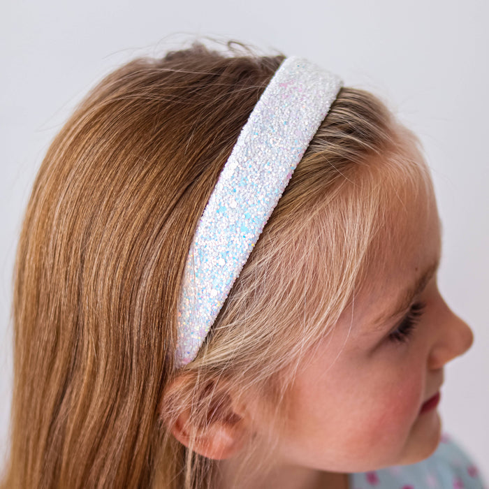 Tapered Chunky Glitter Headband, Assorted Colors