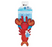 Clean Earth Plush Lobster Dog Toy, Small