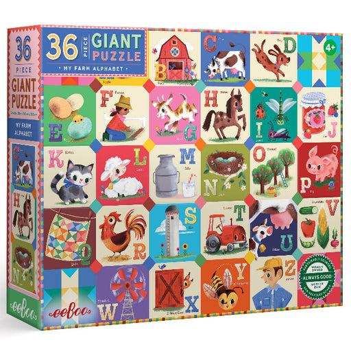 eeBoo My Farm Alphabet 36 Piece Giant Puzzle