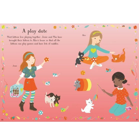 Little Sticker Dolly Dressing Kittens Sticker Book, Usborne
