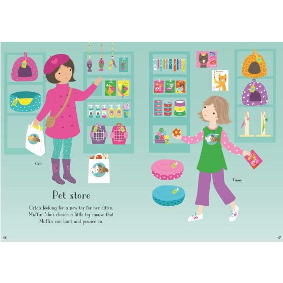 Little Sticker Dolly Dressing Kittens Sticker Book, Usborne