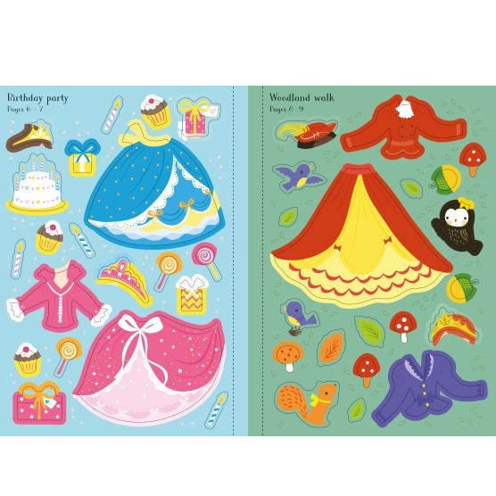 Little Sticker Dolly Dressing Princess Sticker Book, Usborne