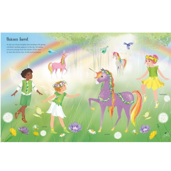 Sticker Dolly Dressing Rainbow Unicorns Sticker Book, Usborne