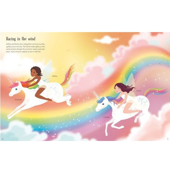 Sticker Dolly Dressing Rainbow Unicorns Sticker Book, Usborne
