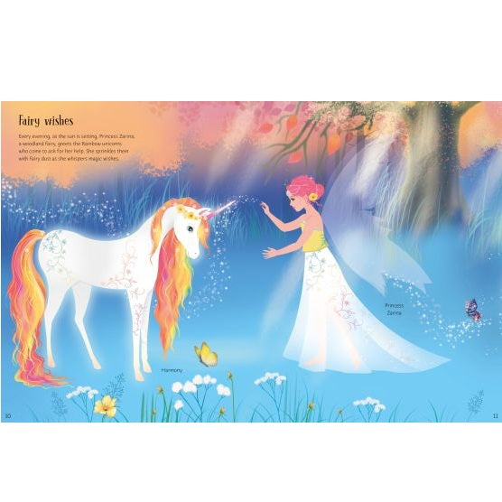 Sticker Dolly Dressing Rainbow Unicorns Sticker Book, Usborne